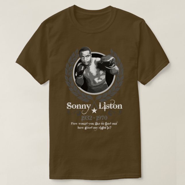 Camiseta Sonny Liston estilo de vintage (Frente do Design)