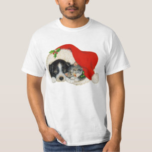 Camiseta Sono bonito do filhote de cachorro e do gatinho em