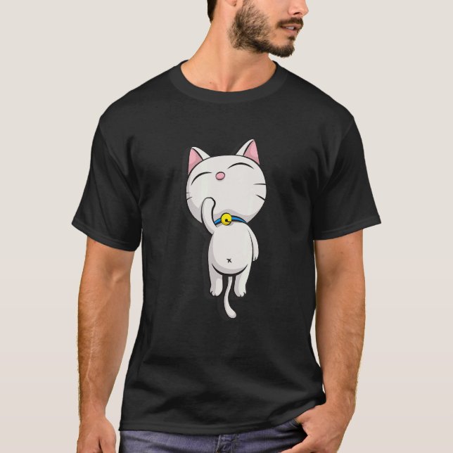 Camiseta Sono de Gato Branco (Frente)