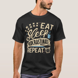 Camiseta Sono Procrastinar Piada de Procrastinação Engraçad