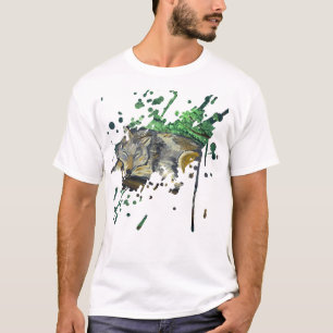 Camiseta Sono profundo - obra de arte feita à mão