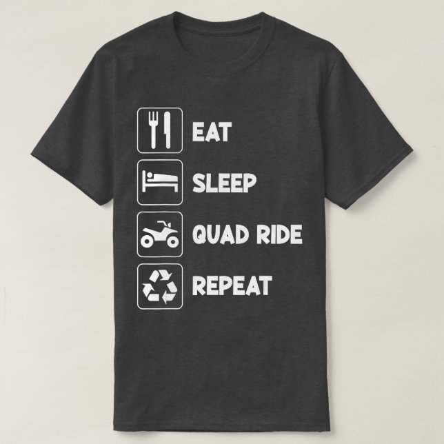 Camiseta Sono Quad 4 Wheeler Repetir Trilho ATV Q (Frente do Design)