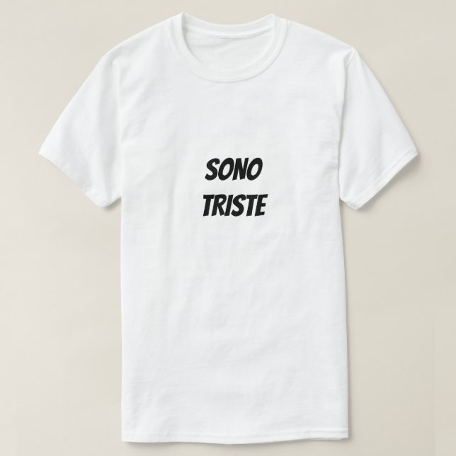 Camiseta Sono Triste | Estou triste (Frente do Design)