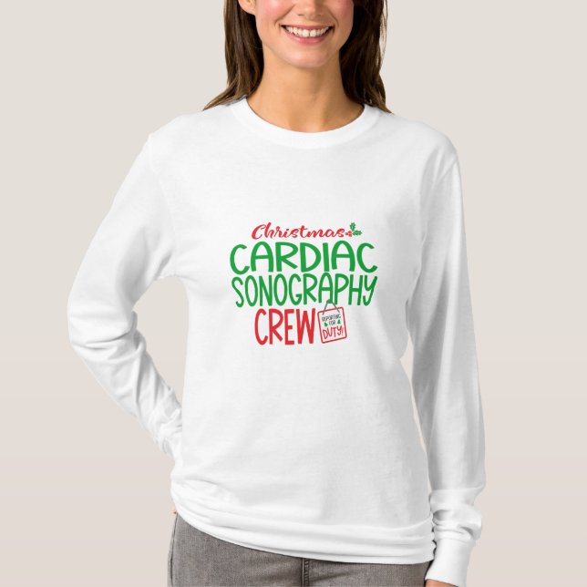Camiseta Sonógrafo cardíaco de Natal (Frente)