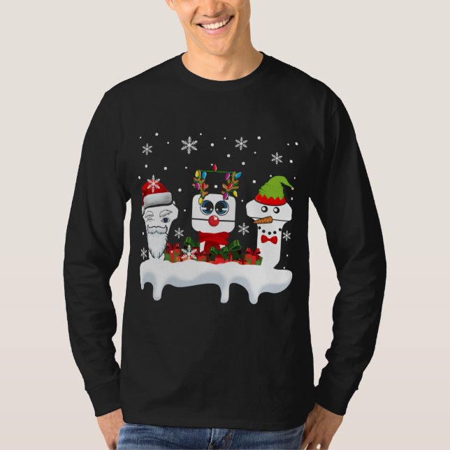 Camiseta Sonógrafo de Natal Ultrasom Papais noeis Engraçado (Frente)