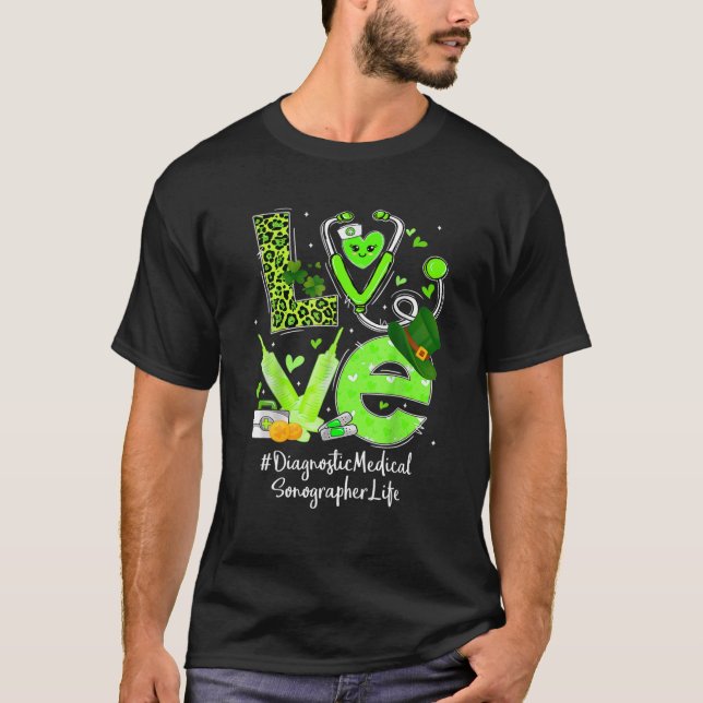 Camiseta Sonógrafo Médico Diagnóstico Enfermeira Vida Amor  (Frente)