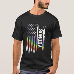 Camiseta Sonora Estados Unidos afligiu o arco-íris com band