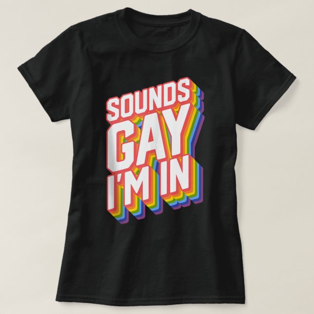 Camiseta Sons de Orgulho Engraçado Gay Estou no Topo do Tan (Frente do Design)