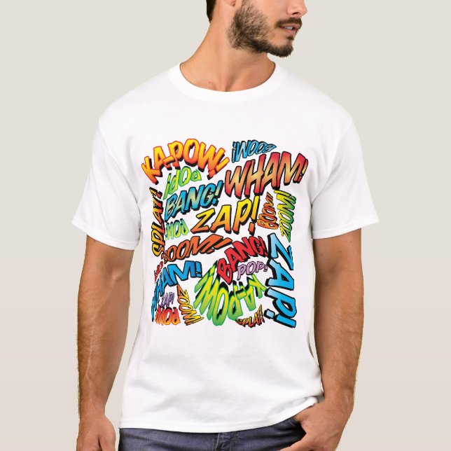 Camiseta Sons de Pop de Arte do Livro (Frente)