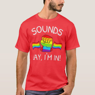 Camiseta Sons Engraçados Gay Im Nos Sinalizadores LGBTQ+ Ar