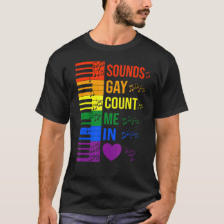 Camiseta Sons - Gay Conte-Me No Teclado Lgbtq E Piano Mu