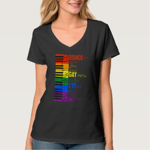 Camiseta Sons Gay, estou no teclado Lgbtq e música para pia