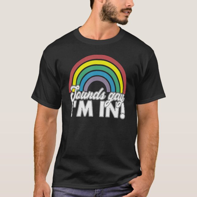 Camiseta Sons Gay Im no Arco-Íris 70s Estilo 80s Gay (Frente)