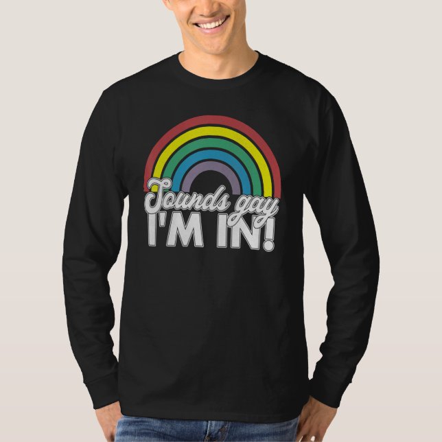 Camiseta Sons Gay Im no Arco-Íris 70s Estilo 80s Gay (Frente)