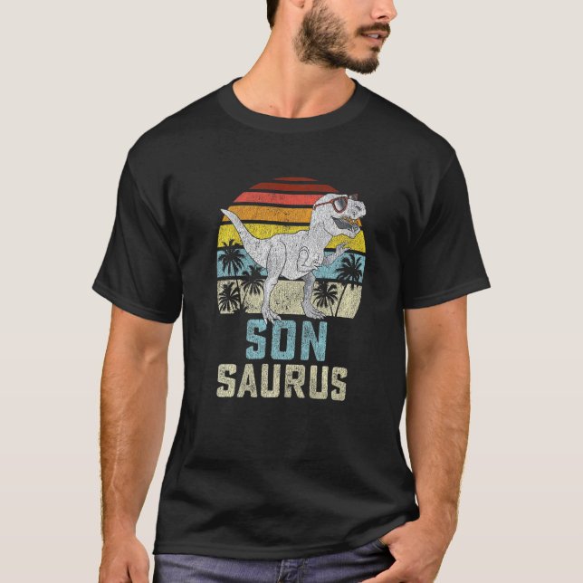Camiseta Sonsaurus T Rex Dinosaur Son Surus Família M (Frente)