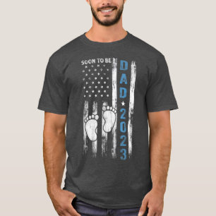 Camiseta Soon To Be Dad 2023 First Time Fathers Day New Dad