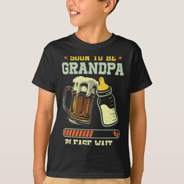 Camiseta Soon To Be Grandpa Est 2025 Pregnancy Announcement (Frente)