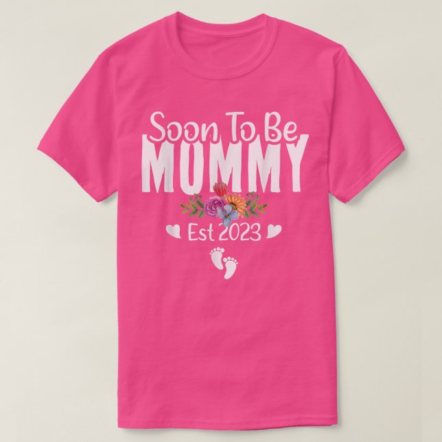 Camiseta Soon To Be Mommy 2023 Pregnancy First Time Mom Mot (Frente do Design)