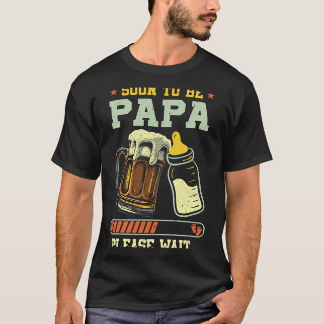 Camiseta Soon To Be Papa Est 2025 Pregnancy Announcement Lo (Frente)