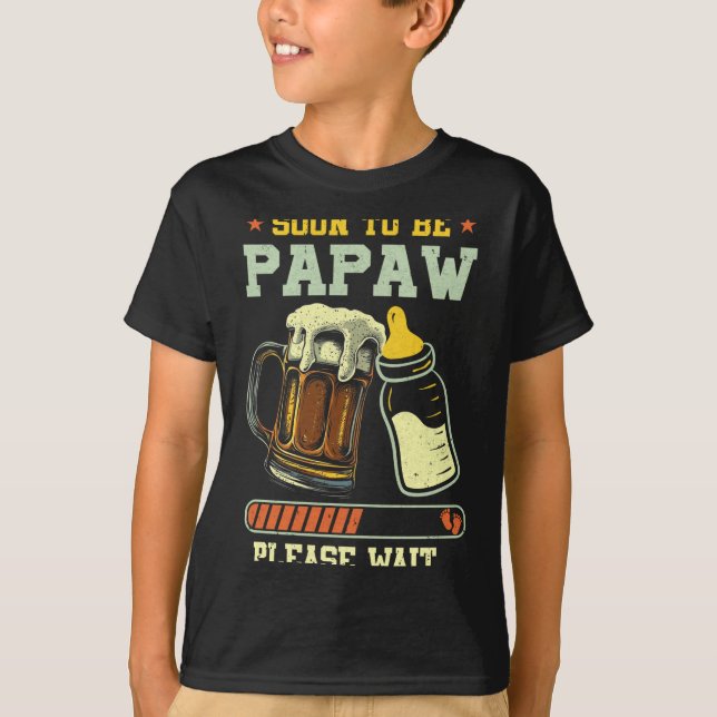Camiseta Soon To Be Papaw Est 2025 Pregnancy Announcement L (Frente)