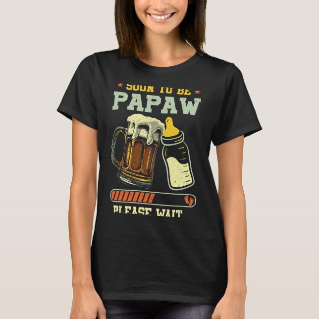 Camiseta Soon To Be Papaw Est 2025 Pregnancy Announcement L (Frente)