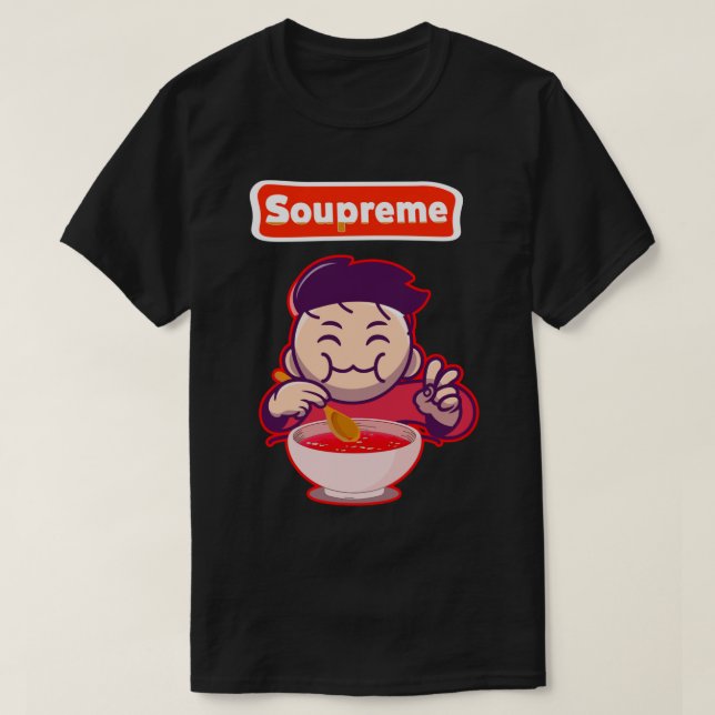 Camiseta sopa de comida sopa de boa sopa (Frente do Design)