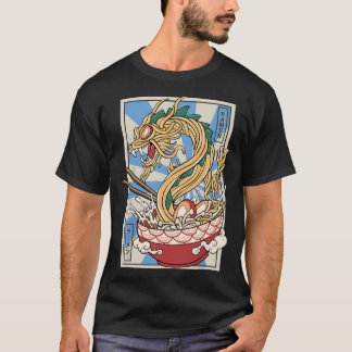 Camiseta Sopa de macarrão japonês Ramen Dragon