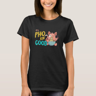 Camiseta Sopa de macarrão Pho Tigela Pho Gato Tigela Comida
