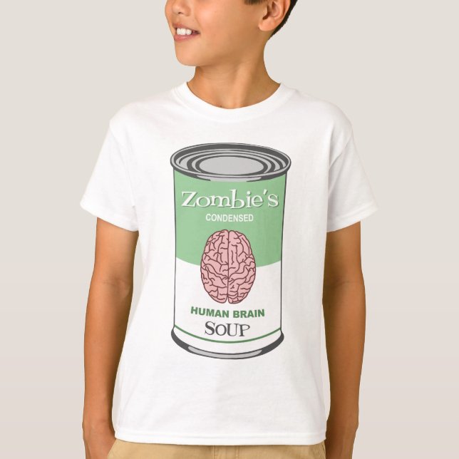 Camiseta Sopa do cérebro humano do zombi (Frente)