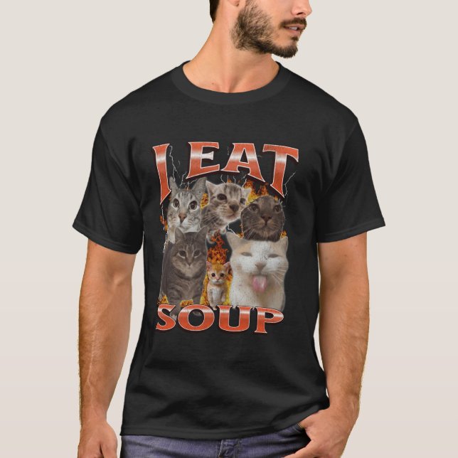 Camiseta Sopa Funny Cat Meme Bootleg Gráfico (Frente)