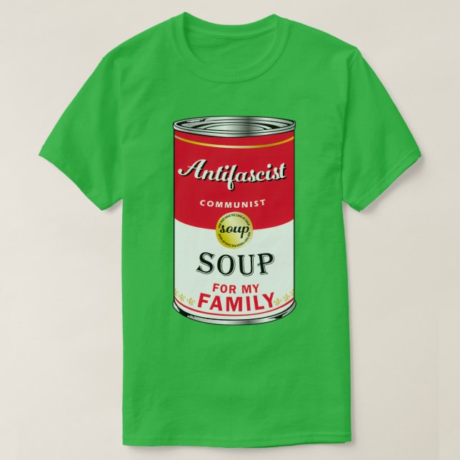 Camiseta Sopa para a minha família 3 (Frente do Design)
