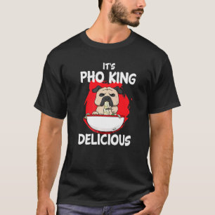 Camiseta Sopa Pho Ásia Vietnam Sopa de Macarrão Cachorro Pi