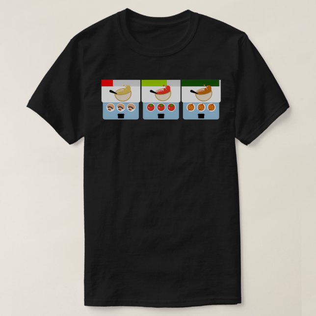 Camiseta Sopa sobrecozida a ser servida (Frente do Design)