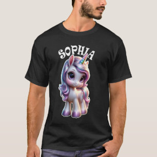 Camiseta Sophia Cute Unicorn Design para nome das garotas S