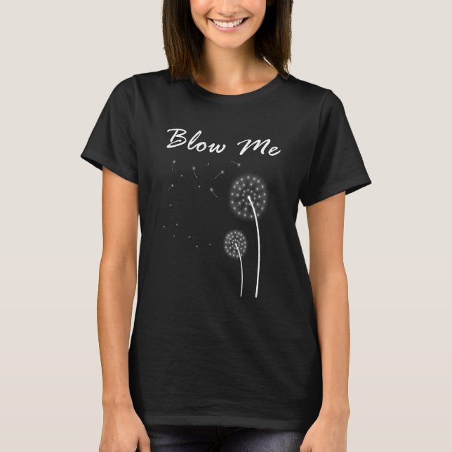 Camiseta Sopre-Me Dandelion Com Sementes Voadoras Para Faze (Frente)