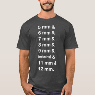 Camiseta Soquete de 10 mm perdido