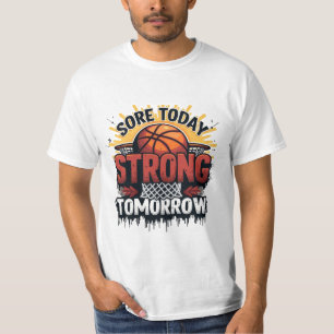 Camiseta Sore hoje forte amanhã - Motivação de basquete