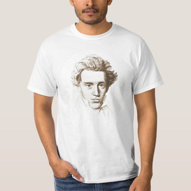 Camiseta Søren Kierkegaard - filósofo do Existentialist (Frente)