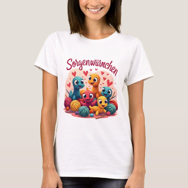 Camiseta Sorgenwürmchen - worms preocupantes (Frente)