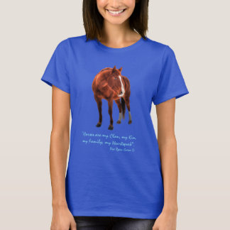 Camiseta Sorrel Horse e "Cavalos são meu Clã"