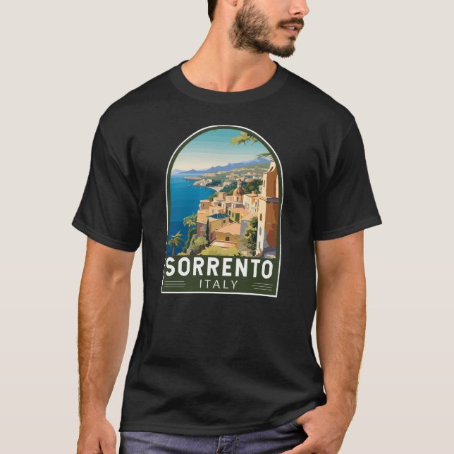 Camiseta Sorrento Itália Viagem Art Vintage (Frente)
