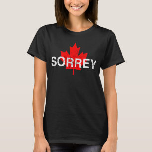Camiseta Sorrey Desculpe A Folha Do Carteiro Vermelho Canad