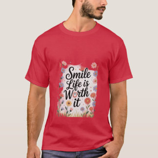 Camiseta Sorria, a vida vale a pena