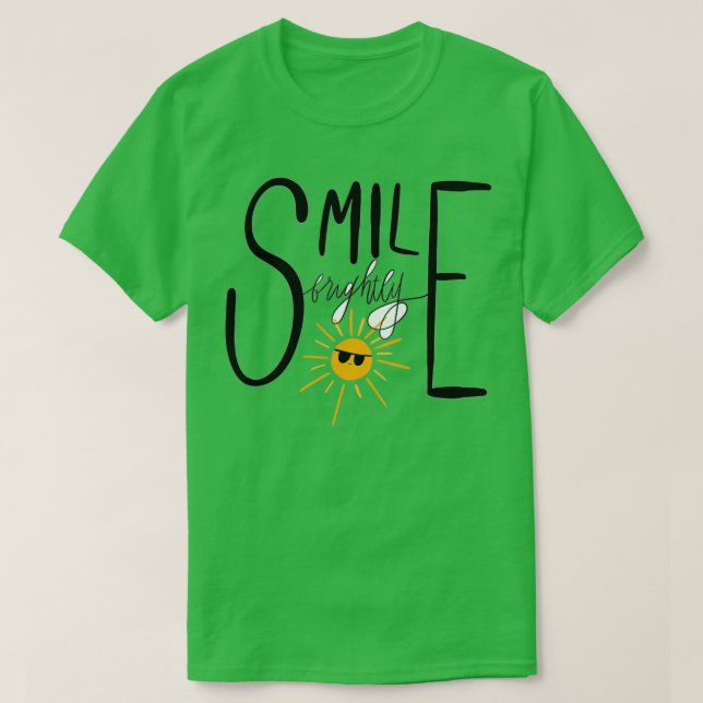Camiseta sorria com brilho 1 (Frente do Design)