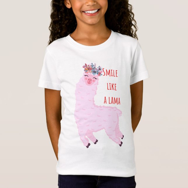 Camiseta Sorria como uma lhama (Frente)