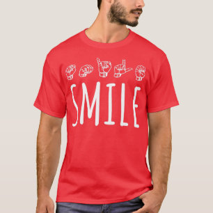 Camiseta Sorria de ortografia digital ASL Intérprete ASL 4