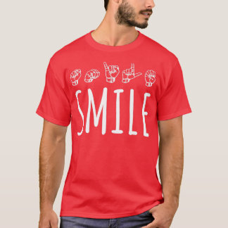 Camiseta Sorria de ortografia digital ASL Intérprete ASL 4