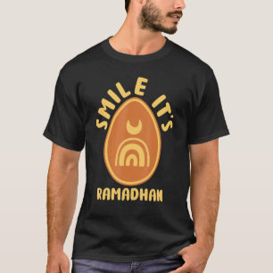 Camiseta Sorria é Ramadan Muçulmano Eid Mubarak Islâmico R