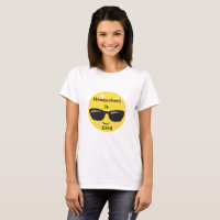 Sorria Emoji com Sunshades Homeschoso é Legal
