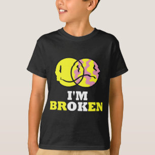 Camiseta Sorria, estou quebrada, doença invisível, estou be